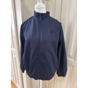 Allyson Whitmore Petite Medium Golf Jacket Women's Full‎ Zip Windbreaker Navy